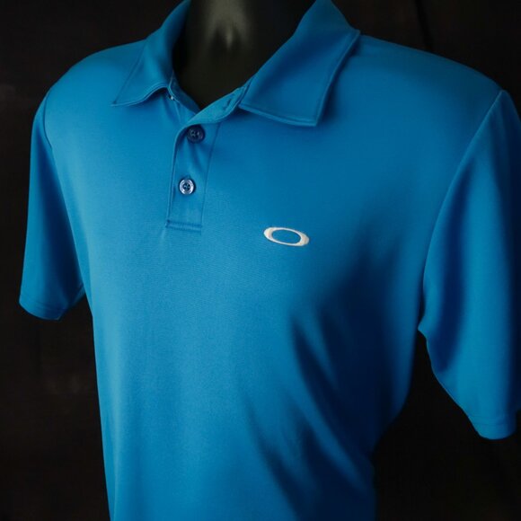 Oakley HydroLix Blue Performance Polo (M) OMG!! ⛳️ ⛳️ - Picture 2 of 8